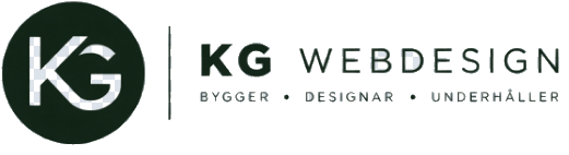 KG Webdesign – startsidan