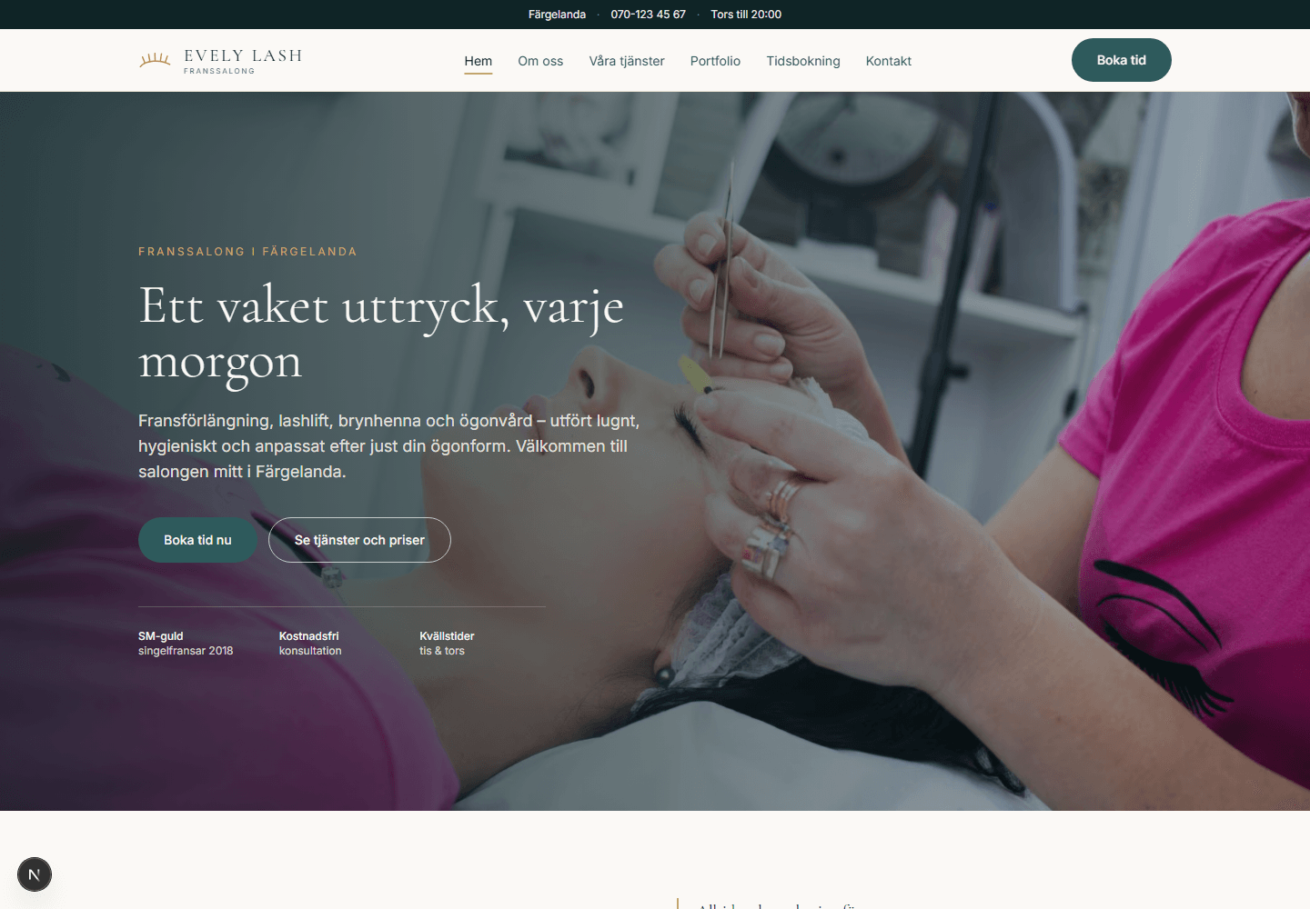 Franssalong med tidsbokning